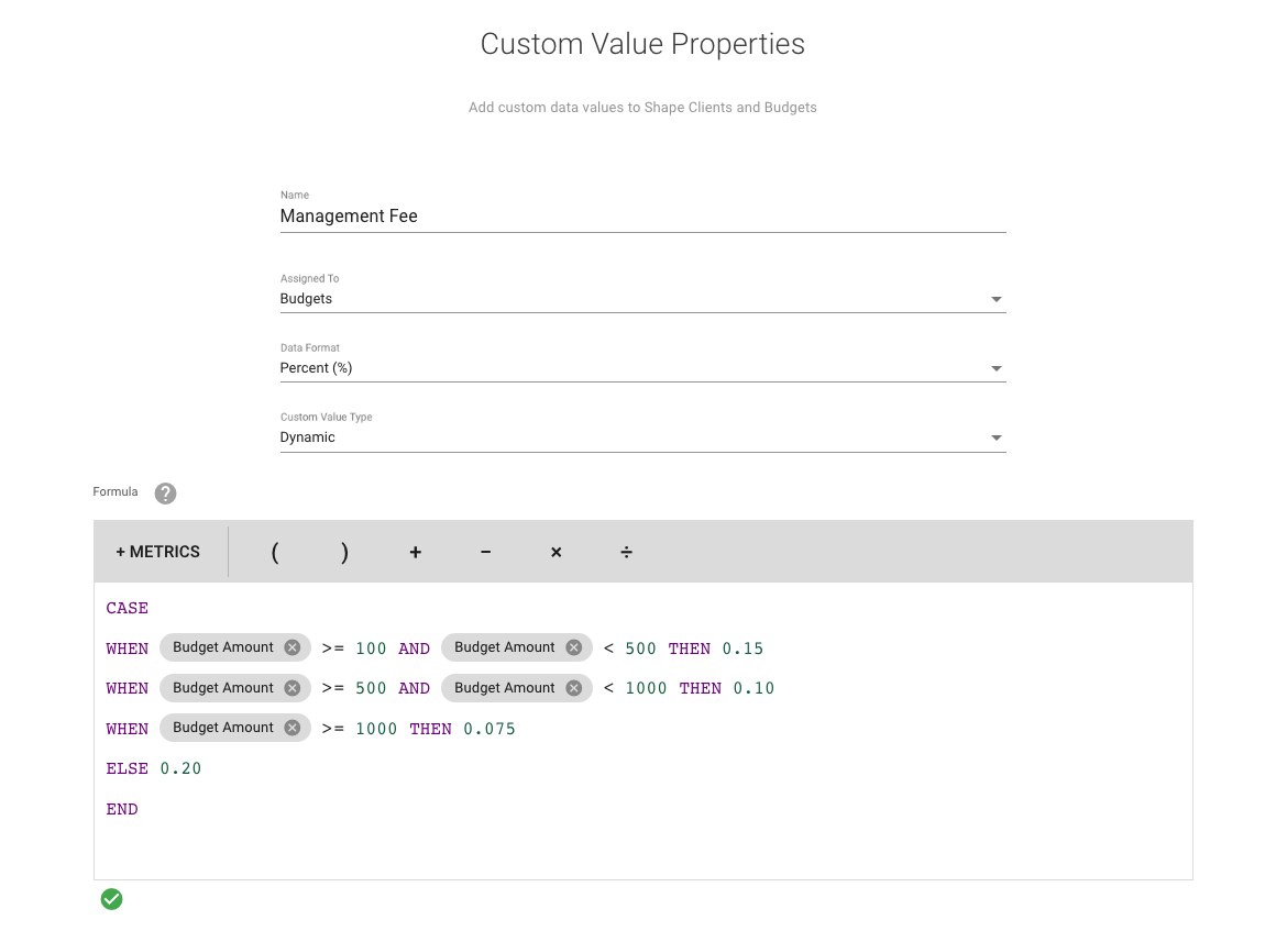 Custom Value Use Cases Shape